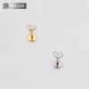 HEART-SHAPED CZ THREADLESS PUSH IN ASTM F136 IMPLANT GRADE TITANIUM LABRET SET HEART-SHAPED CZ THREADLESS PUSH IN ASTM F136 IMPLANT GRADE TITANIUM LABRET SET